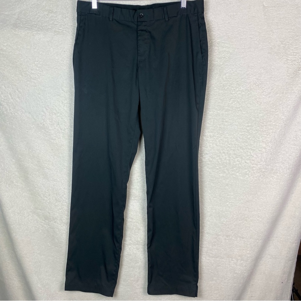 Nike Golf Dri Fit Black Golf Pants‎ Men's Size 34x32 Swoosh Logo